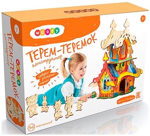 Деревянный конструктор Woody Терем-теремок