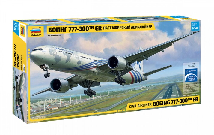 Сборная модель Zvezda Пассажирский авиалайнер Боинг 777-300 ER