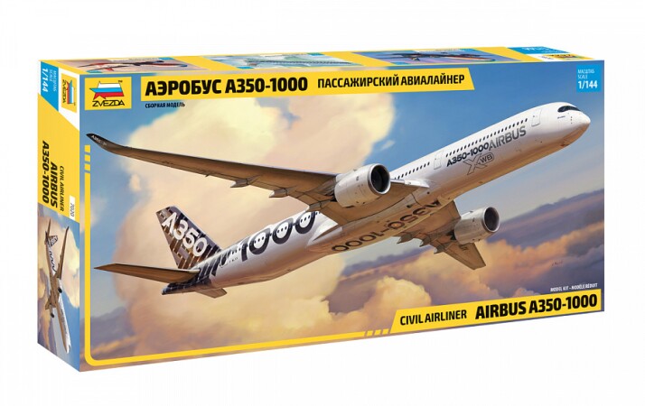 Сборная модель Zvezda Пассажирский авиалайнер Аэробус А-350-1000